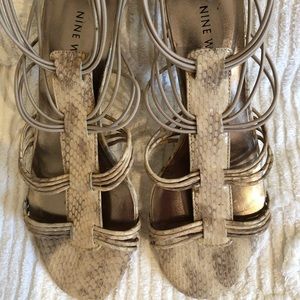 Nine West leather strap with kitten heels